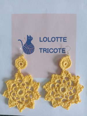 Boucles d'oreilles jaunes