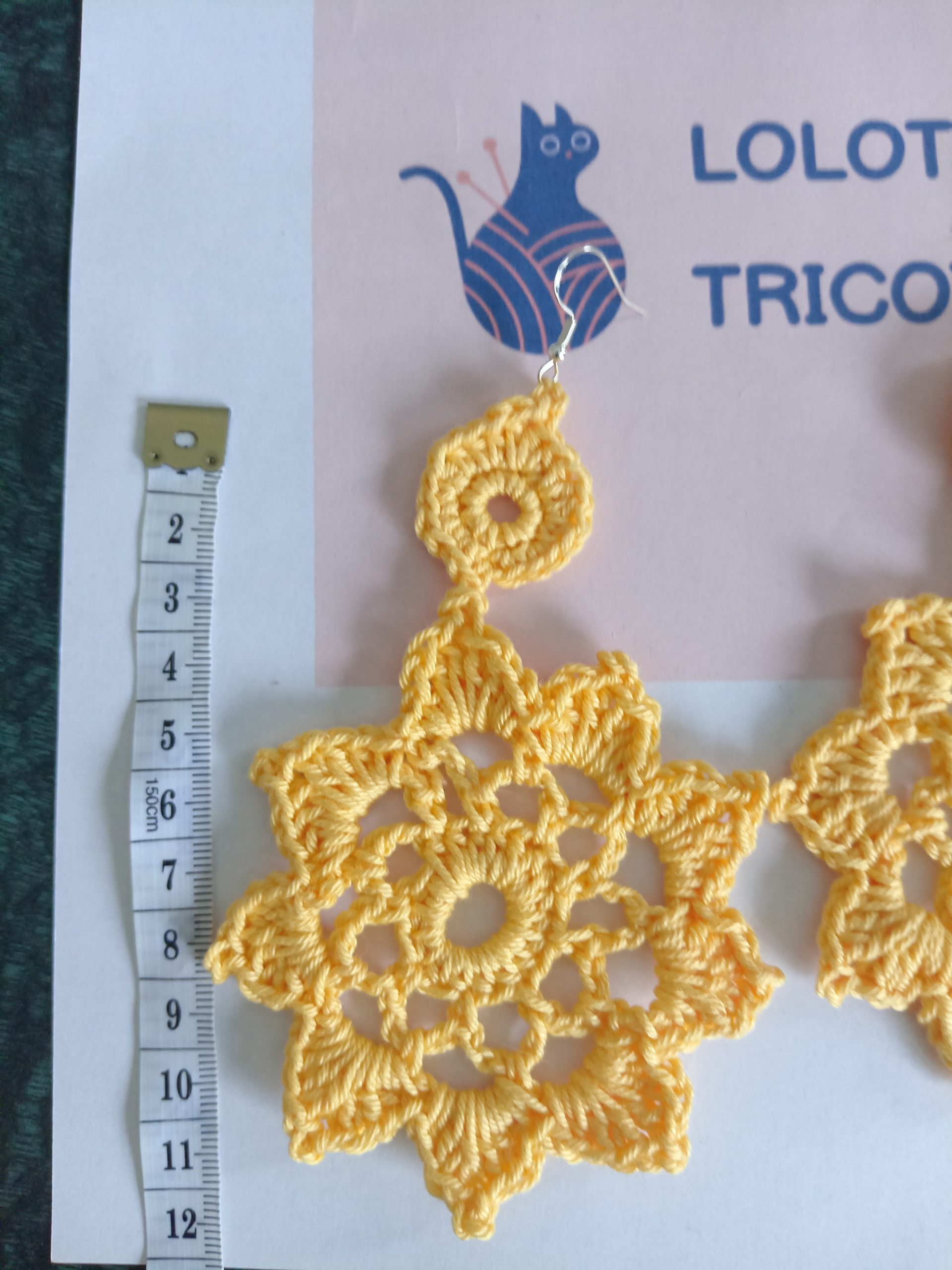 Boucles d'oreilles jaunes – Image 2