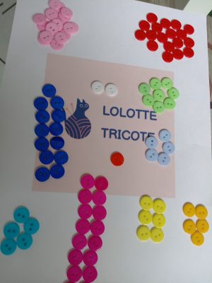Boutons colorés
