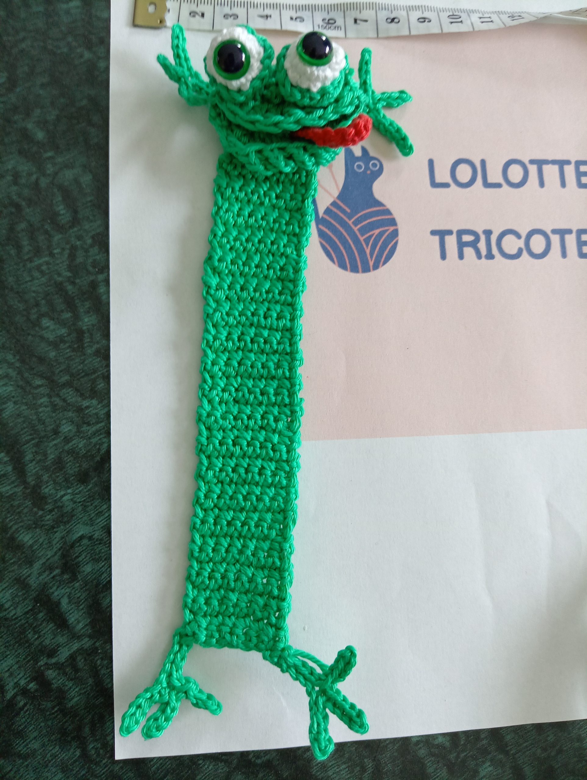 Marque page grenouille