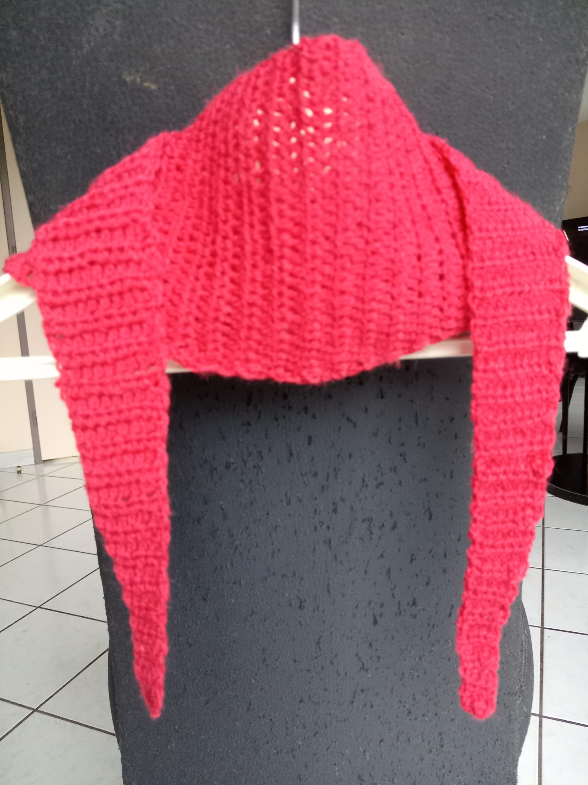 Foulard / mini écharpe rouge – Image 2