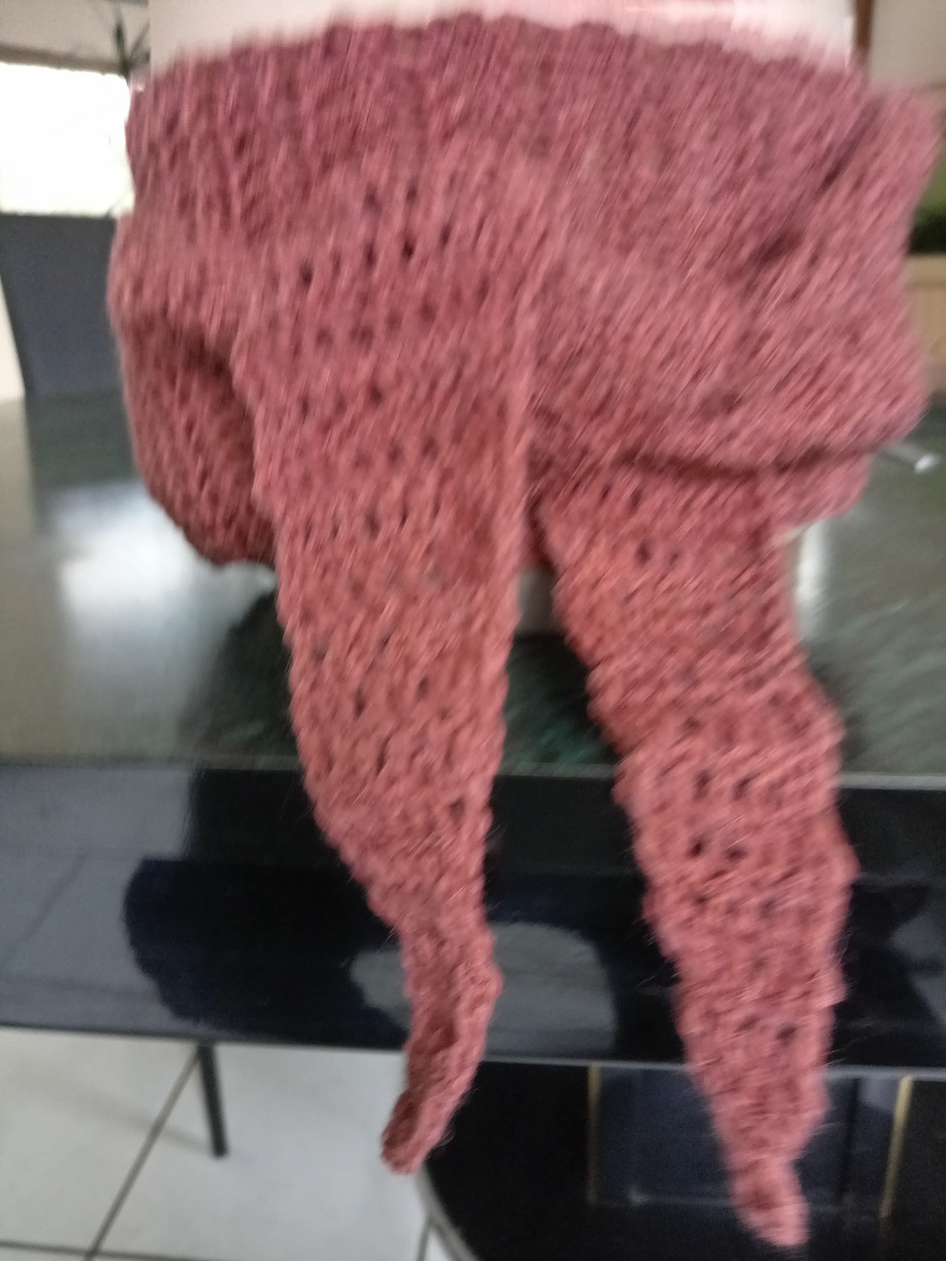Foulard / mini écharpe vieux rose – Image 2