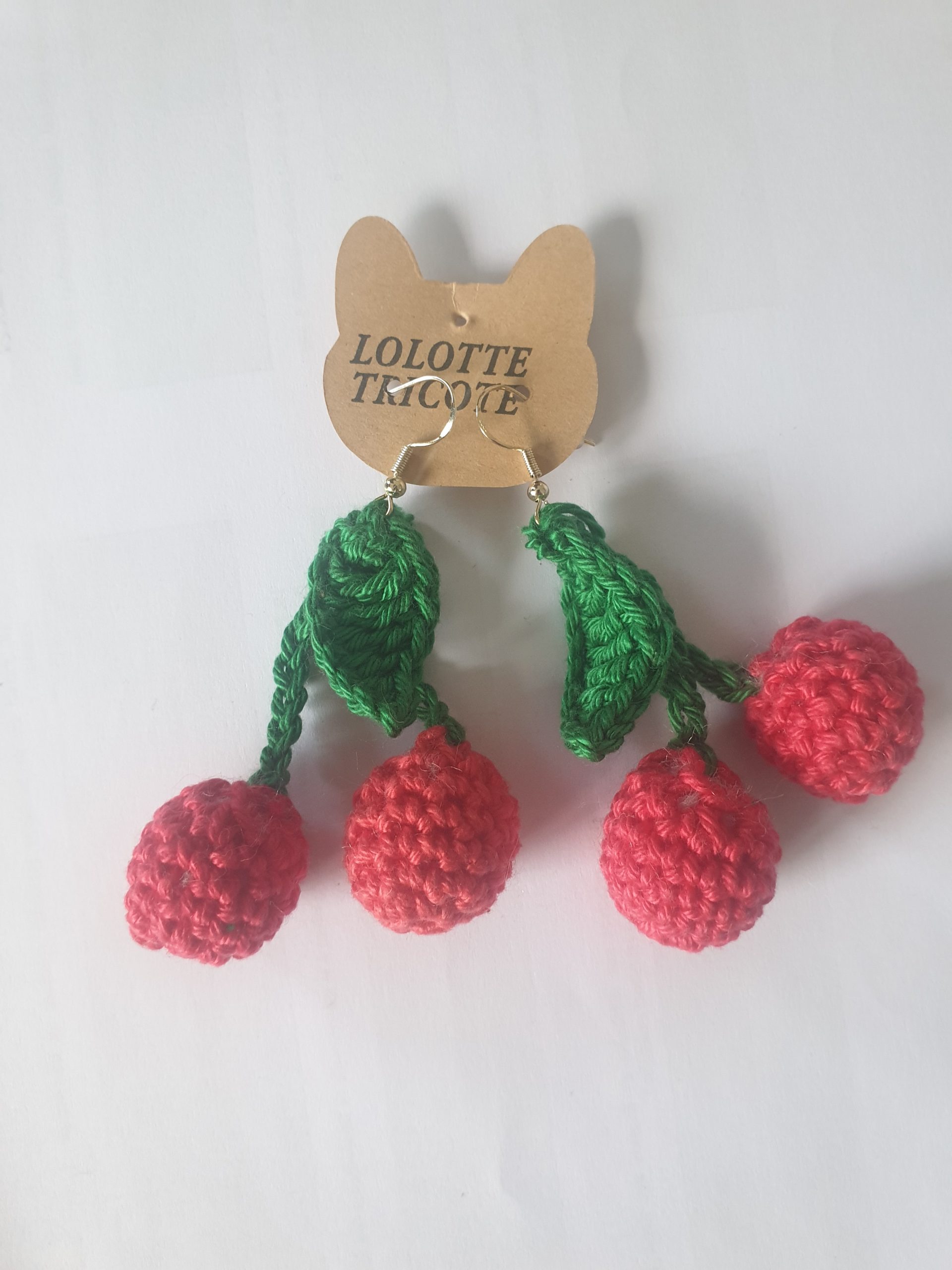 Boucles d oreilles cerises