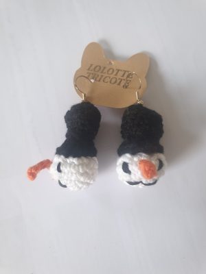 boucles oreilles bonhomme de neige