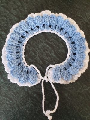Collerette enfant bleu et blanc
